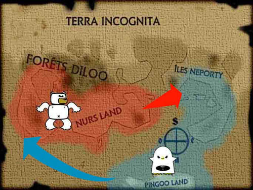 cartes des conqu�tes pingoo's et nurs